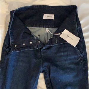 High waisted skinny denim jeans